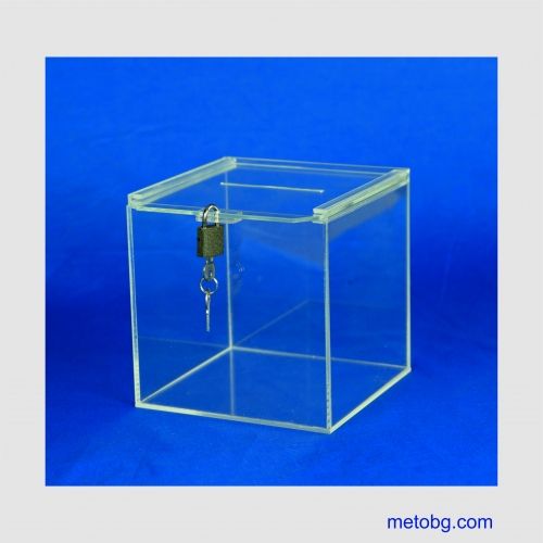 Прозрачна кутия 400/400/400мм със заключване с катинар