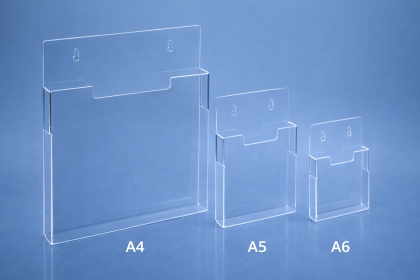 Стенен плексигласов джоб за брошури и листи – A4 / A5 / A6