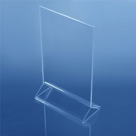 Стойка/ меню 1/3 А4 с основа от прозрачен плексиглас за лист