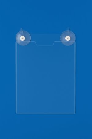 Прозрачен плексигласов джоб за информационен лист A4 с вендузи