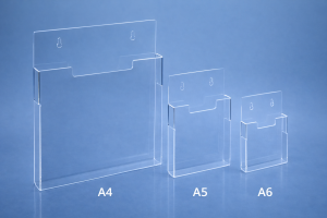 Стенен плексигласов джоб за брошури и листи – A4 / A5 / A6